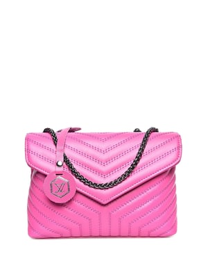 Luisa Vannini Fucsia Bolso de cuero