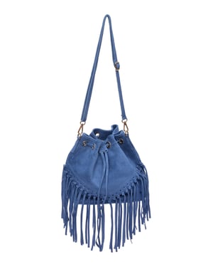 Roberta M Azul Bolso de cuero
