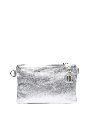 Anna Luchini Plata Bolso de cuero