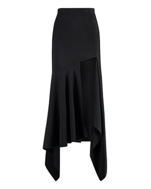 Falda Midi de Gabardina