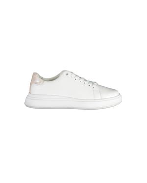 Calvin Klein Zapatillas de Cuero Blanco para Mujer