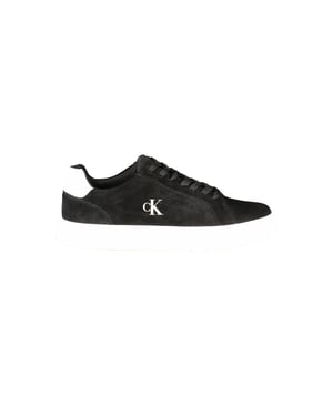 Zapatilla de Hombre de Cuero Negro Calvin Klein