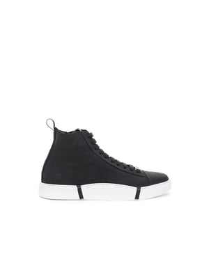 Zapatillas altas de piel de ante negro Roberto Cavalli