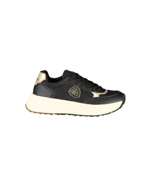 Zapatilla de mujer de cuero negro Blauer