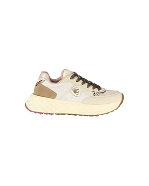 Zapatilla de mujer Blauer de piel beige
