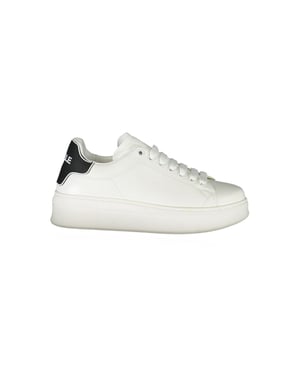 Gaelle Paris Bianco Poliuretano Zapatilla para Mujer