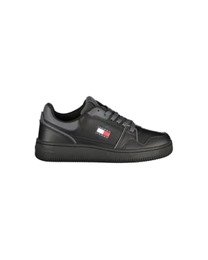 Zapatilla de mujer negra de poliuretano Tommy Hilfiger
