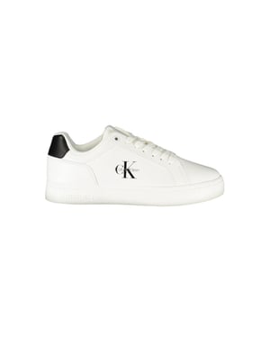 Calvin Klein Bianco Zapatilla de Mujer de Poliuretano