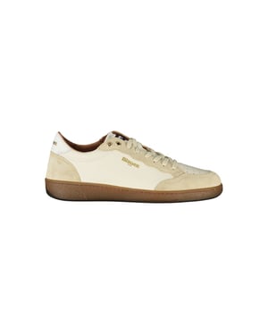 Zapatillas de Hombre de Cuero Blanco Blauer