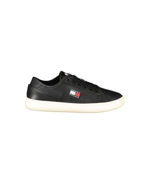 Zapatilla de mujer de poliuretano negra Tommy Hilfiger