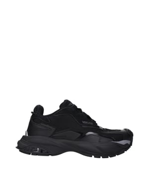 Zapatillas deportivas de tela negras Versace