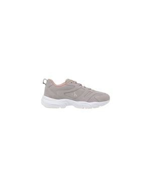 Zapatillas deportivas de cuero artificial gris Calvin Klein Jeans