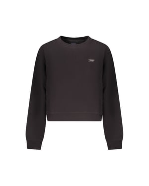 Sudadera de mujer negra de algodón Tommy Hilfiger