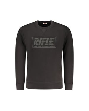 Sudadera de algodón negro para hombres Rifle