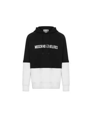 Sudadera de algodón negra Moschino
