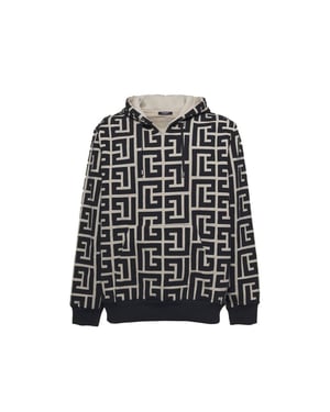 Sudadera con capucha y monograma de Balmain