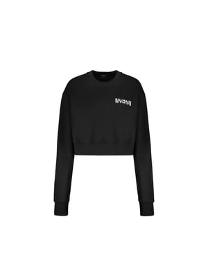 Sudadera corta con logotipo de Balmain