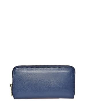 Luisa Vannini Azul Cartera de cuero