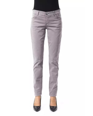 Pantalones Rectos Grises