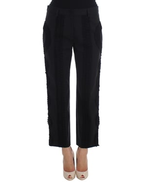 Pantalones Cortos con Detalle de Encaje