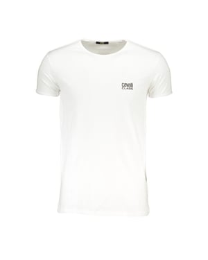 Cavalli Class Bianco Camiseta de Algodón para Hombre