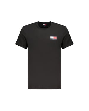 Camiseta de Hombre de Algodón Negra Tommy Hilfiger