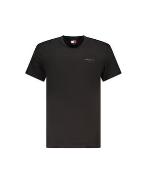 Camiseta de Hombre de Algodón Negra Tommy Hilfiger