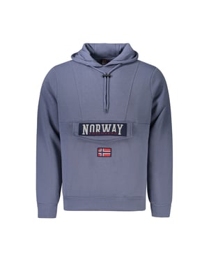 Sudadera con capucha para hombre de algodón azul Noruega 1963
