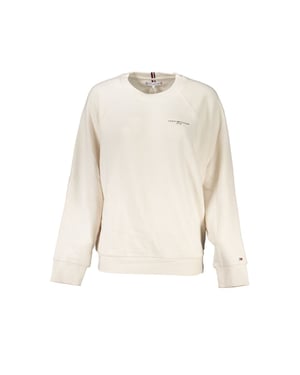 Sudadera de mujer de algodón beige Tommy Hilfiger