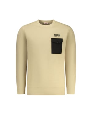 Sudadera de Hombre de Algodón Beige Rifle