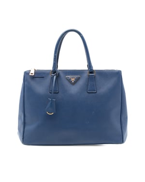 Tote Doble con Cierre de Saffiano Lux Galleria Grande de Segunda Mano