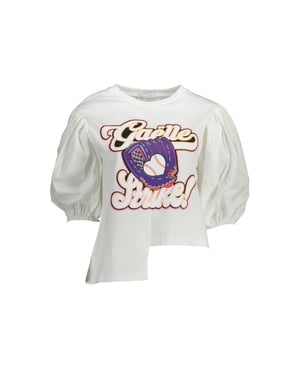 Gaelle Paris Camiseta de Algodón Blanca para Mujeres