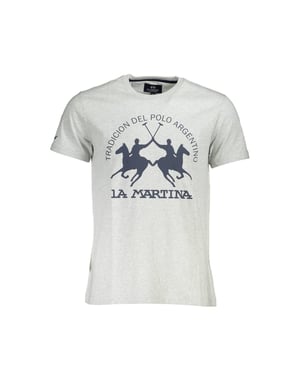 La Martina Camiseta de Algodón Grigia para Hombre