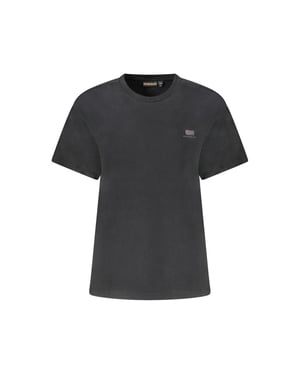 Camiseta de algodón negra para mujer Napapijri