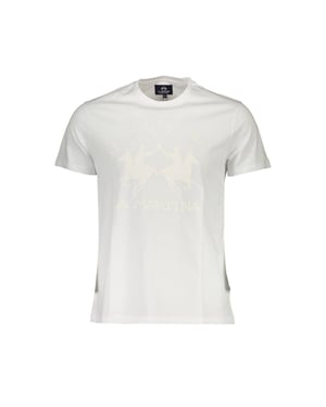 La Martina Bianco Camiseta de Algodón para Hombre