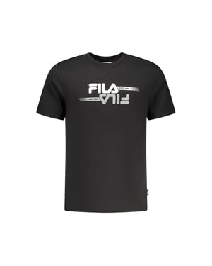 Camiseta de Hombre Fila de Algodón Negra