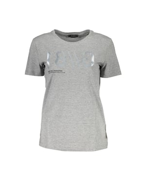 Camiseta de mujer de algodón gris Guess Jeans