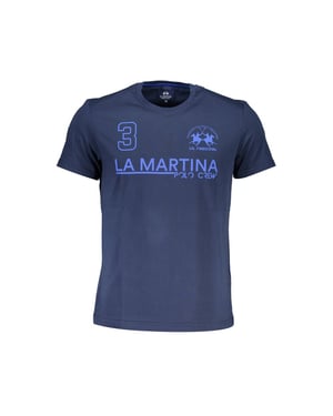 La Martina Camiseta de Algodón Azul para Hombre