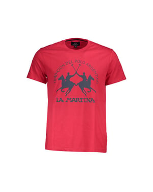 La Martina Camiseta de Algodón Roja para Hombre
