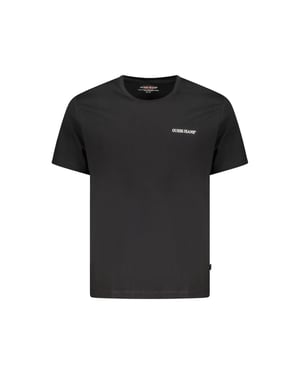 Camiseta de algodón negra para hombres Guess Jeans