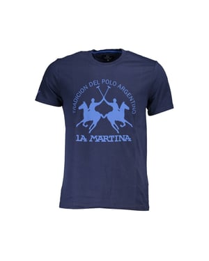 La Martina Camiseta de Algodón Azul para Hombre