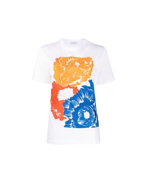 Camiseta de algodón blanca Salvatore Ferragamo