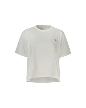 Camiseta de algodón blanca para mujer Guess Jeans