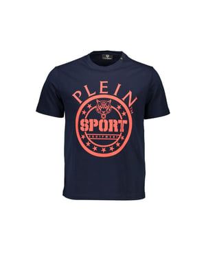 Camiseta de algodón azul para hombre Plein Sport