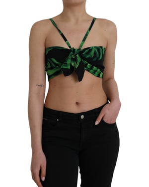 Top con estampado de hojas tropicales Dolce Gabbana