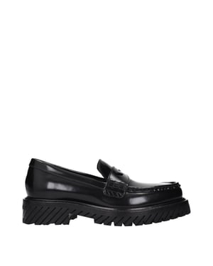 Mocasines Slip-On de Cuero Negro Off-White