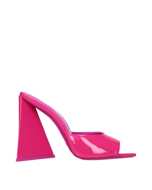 Las Sandalias de Plataforma de Cuero Rosa The Attico