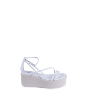Sandalias de cuña con plataforma y múltiples tiras