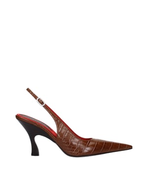 Stella McCartney Zapatos de Tacón Alto de Piel Marrón