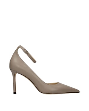 Zapatos de Tacón de Cuero Grises Jimmy Choo